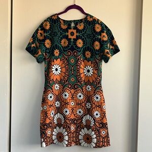 Maeve for Anthropologie Vibrant Floral Mini Dress - w/ pockets